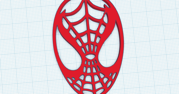 spiderman face mask 1 dode513 download free stl model printablescom 3d models art & design 2d plates logos logo man spider 3d print model - Mito3D