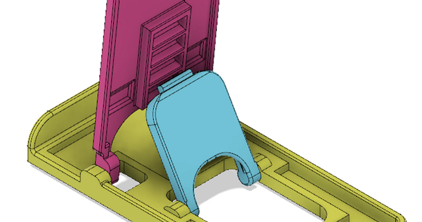 plegable teléfono estante soporte rodrigo descargar gratis stl modelo imprimiblescom 3d modelos artilugio portátil dispositivos fusion360 telefonico 3d print model - Mito3D