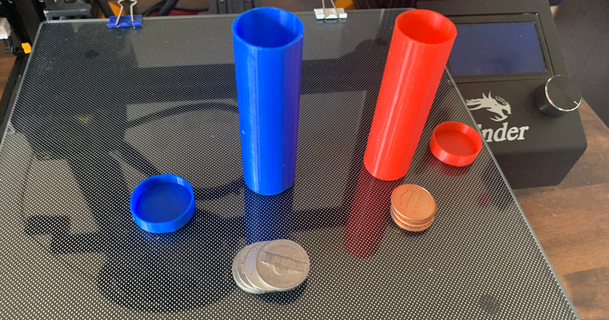 tubes us coins penny nickel dime hunderslash download free stl model printablescom 3d models hobby & makers organizers coin roll 3d print model - Mito3D