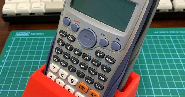 casio calculadora estante soporte Zelanda descargar gratis stl modelo imprimiblescom 3d modelos casa oficina papelería 3d print model - Mito3D