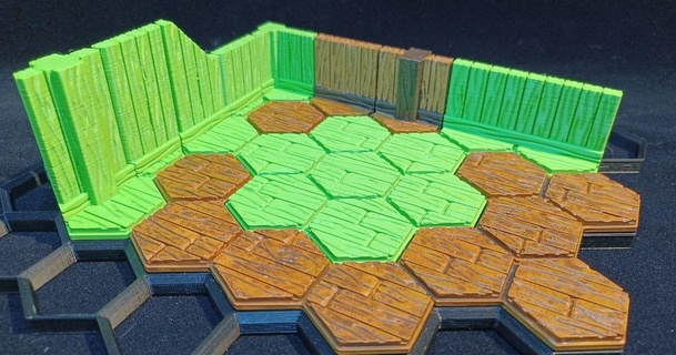 wdhex madera piso losas paredes diona descargar gratis stl modelo imprimiblescom 3d modelos juguetes juegos dnd dndterrain calabozos Dragones hextiles rpgterrain 3d print model - Mito3D