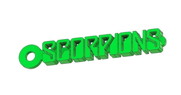 scorpions logo keychain mcko download free stl model printablescom 3d models fashion accessories 3dkeychain 3dkeychains autodeskfusion360 band brelok 3d print model - Mito3D