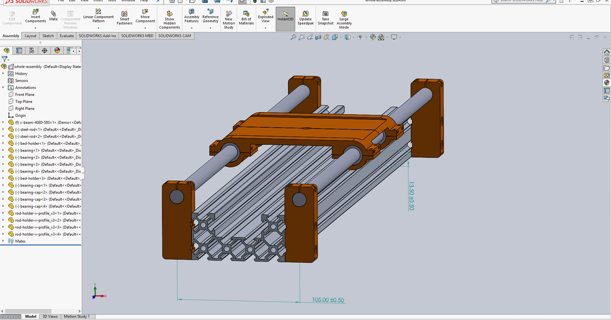 lineal rodamiento potenciar 4080 c beam hellalex descargar gratis stl modelo imprimiblescom 3d modelos impresoras actualizaciones viuda negra cbeam tevoblackwidow 3D print model - Mito3D