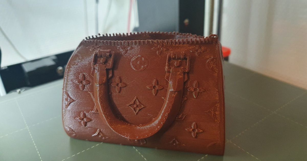 vuitton sacchetto fiore pentola modificato remixato più grande spazio scolare buco 75echo Scarica gratuito stl modello printablescom 3d Modelli arte design sculture fioriera 3D print model - Mito3D