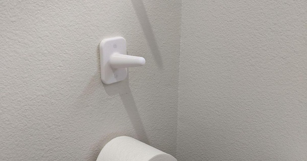 elegant wall-mounted toilet paper bogroll holder darren download free stl model printablescom 3d models household bathroom 3d print model - Mito3D