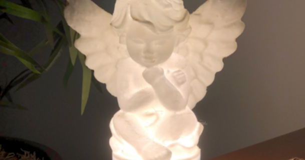 angel lamp fheder download free stl model printablescom 3d models art & design sculptures led ledlamp 3d print model - Mito3D