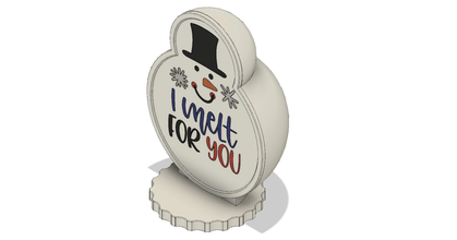 3d snowman kenkay download free stl model printablescom models seasonal designs winter & christmas year's 3d print model - Mito3D