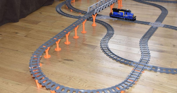 rampa dökün Demiryolu Lego sur lev kaka indir Bedava stl model printablescom 3d modeller oyuncaklar oyunlar bina sütun Pont 3d print model - Mito3D