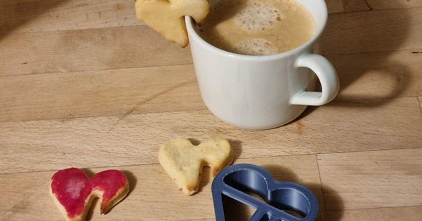 cœur biscuit coupeur café tasse alexma Télécharger libre stl modèle imprimablescom 3d modèles Ménage cuisine cuisinier mytee 3d print model - Mito3D