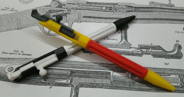 Chassepot penna dmux Scarica gratuito stl modello printablescom 3d Modelli domestico ufficio bullone pistola fucile agitarsi 3d print model - Mito3D