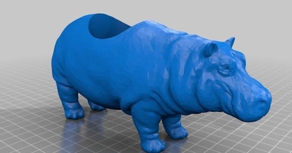 hippo tea light peter farell download free stl model printablescom 3d models household decor tealightcandle 3d print model - Mito3D