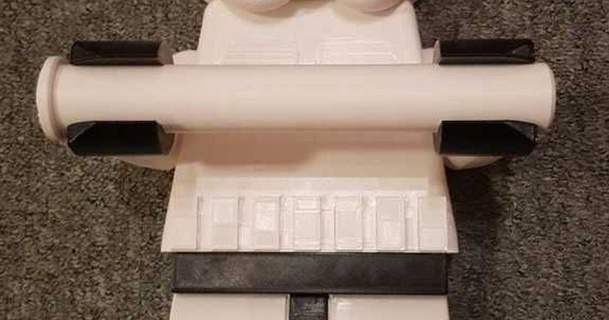 Stormtrooper Lego baño papel soporte reelaborado bratwurst88 descargar gratis stl modelo imprimiblescom 3d modelos casa guerra Galaxias higiénico 3d print model - Mito3D
