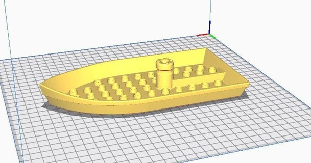grande Palloncino barca + compatibile edificio mattoni blocchi eg Lego duplo maker81 Scarica gratuito stl modello printablescom 3d Modelli giocattoli Giochi veicoli vasca bagno 3d print model - Mito3D