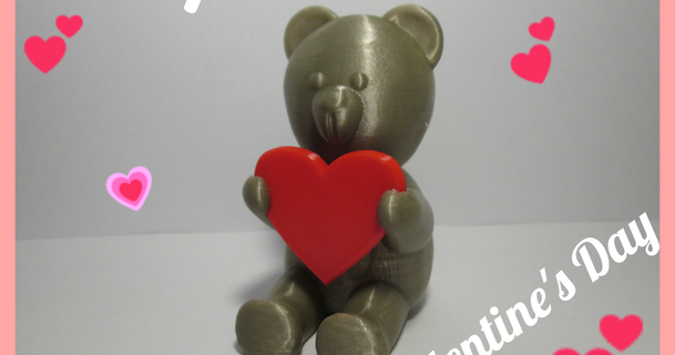 teddy bear mrhanjak download free stl model printablescom 3d models art & design designs cute gift girl girls happyvalentine 3d print model - Mito3D