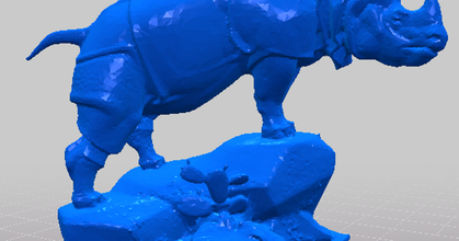 rhinoc ros orsay museum peter farell download free stl model printablescom 3d models art & design sculptures animals horns rhino rhinoceros statue 3d print model - Mito3D