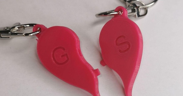 simple necklace heart gabbox3d download free stl model printablescom 3d models fashion accessories keychain love valentine 3d print model - Mito3D