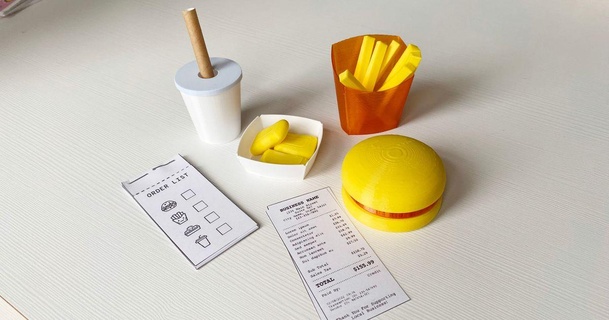 McDonald Speisekarte Kinder andrzejg download frei stl Modell Printablescom 3d Modelle Spielzeuge Spiele Lebensmittel Kinderspielzeug McDonalds 3d print model - Mito3D