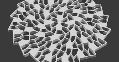 tessellation spiral tilling peter farell download free stl model printablescom 3d models art & design designs irregular pentagon pentagram tesselation 3d print model - Mito3D