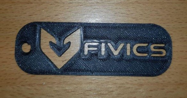 fivic logotipo chaveiro msn baixar livre stl modelo printablescom 3d modelos arte Projeto 2d pratos logotipos arco coreano letras recurvo 3d print model - Mito3D