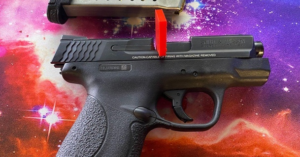 9mm gamma sicurezza bandiera childsplay3dprints Scarica gratuito stl modello printablescom 3d Modelli gli sport all'aperto America pistola pewpew tiro 3d print model - Mito3D