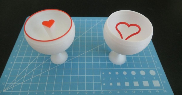 valentine goblet te schafferla download free stl model printablescom 3d models seasonal designs spring & easter heart shotglass 3d print model - Mito3D