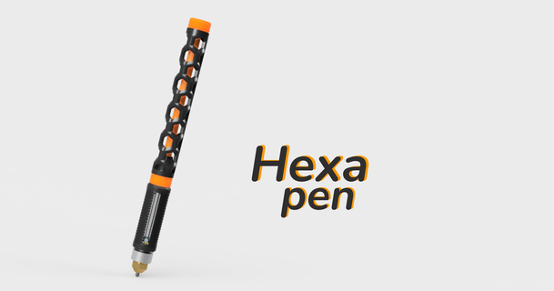 hexa bolígrafo za descargar gratis stl modelo imprimiblescom 3d modelos impresoras accesorios hexágono naranja prusa 3d print model - Mito3D