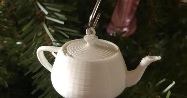 utah teapot ornament electric pierogi download free stl model printablescom 3d models household house equipment christmas christmasdecoration christmasornament 3d print model - Mito3D