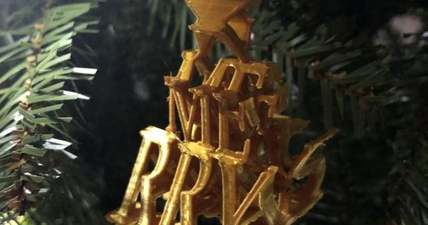 prospettiva testo allegro natale Natale albero elettrico Ravioli Scarica gratuito stl modello printablescom 3d Modelli domestico Casa attrezzature 3dtext decorazioni natalizie ornamento 3d print model - Mito3D