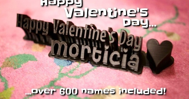 contento San Valentino giorno makkuro Scarica gratuito stl modello printablescom 3d Modelli arte design sculture personalizzabile cuore amore targhetta 3d print model - Mito3D
