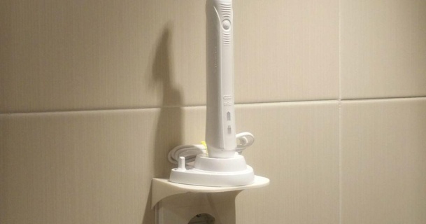toothbrush holder gwions download free stl model printablescom 3d models household bathroom electrictoothbrush toothbrushholder toothbrushstand bathroomorganizer handy 3d print model - Mito3D