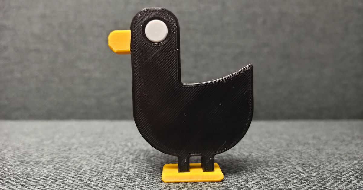 kurzgesagt uccello divertente Scarica gratuito stl modello printablescom 3d Modelli giocattoli Giochi azione figure statue anatra 3D print model - Mito3D