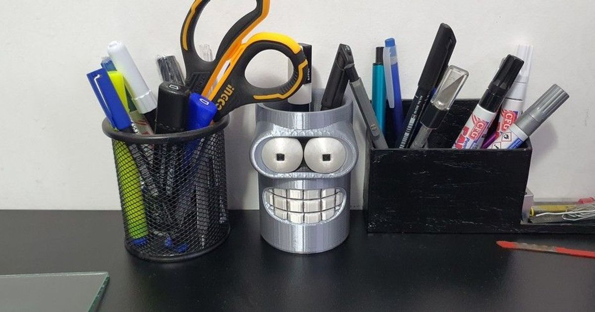 futurama bender penna titolare supporto gsxr2001 Scarica gratuito stl modello printablescom 3d Modelli domestico ufficio futuromaestro futuramarobot 3D print model - Mito3D