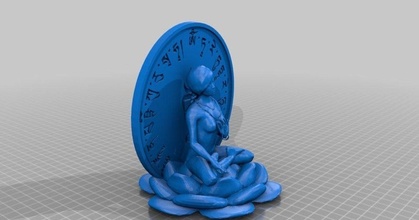 blanco tara estatua pedro farell descargar gratis stl modelo imprimiblescom 3d modelos Arte diseño esculturas Buda diosa meditación 3d print model - Mito3D