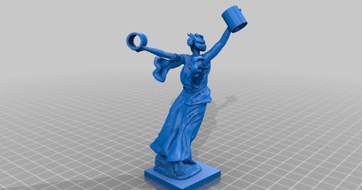 Heimat zeichnet Peter Abschied download frei stl Modell Printablescom 3d Modelle Kostüme Zubehör Requisiten Bleistifthalter Statue 3D print model - Mito3D