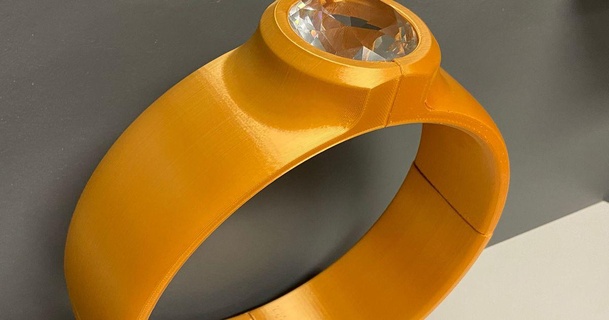Riese Diamant Ring Stand klarer Verstand download frei stl Modell Printablescom 3d Modelle Kunst Design Skulpturen Gold Valentinstag 3d print model - Mito3D