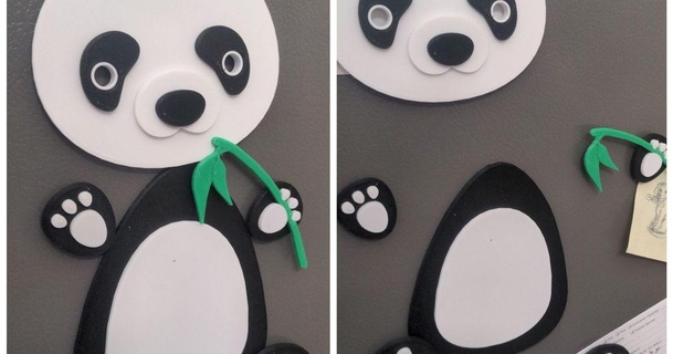 geladeira panda jefficus baixar livre stl modelo printablescom 3d modelos casa cozinha arte crianças ímãs frigorífico 3d print model - Mito3D