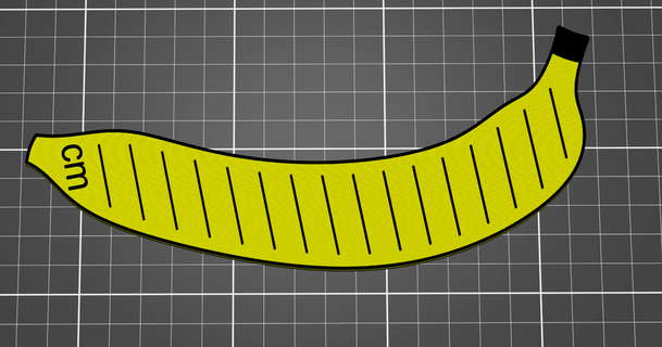 universal plátano escala mscalora descargar gratis stl modelo imprimiblescom 3d modelos artilugio regla centimetros reglaenpulgadas 3d print model - Mito3D
