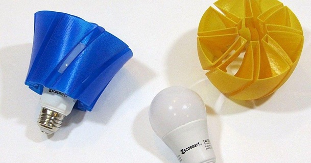 led bulb shades lobocnc download free stl model printablescom 3d models household house equipment lampshade light 3d print model - Mito3D