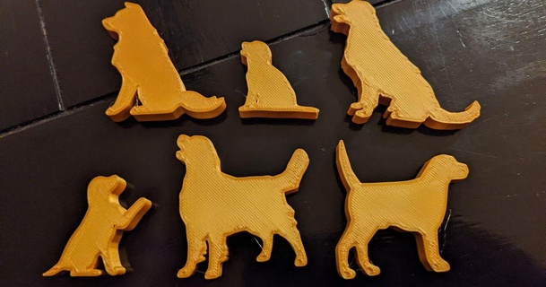 dog silhouettes meeple lover board game ben download free stl model printablescom 3d models toys & games aeg boardgame dachshund doglover 3d print model - Mito3D