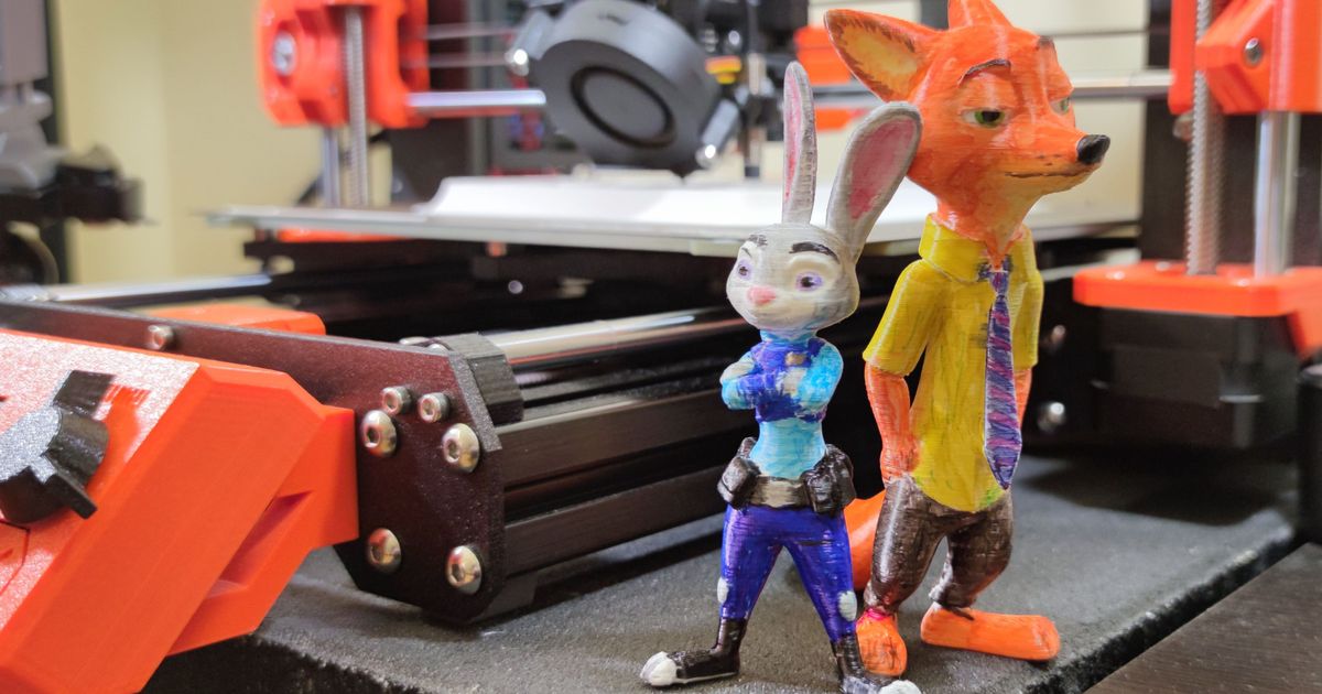 Judy hoppalar Nick Wilde zootopya hayvanat bahçesi biraz indir Bedava stl model printablescom 3d modeller oyuncaklar oyunlar aksiyon rakamlar heykeller boyama şekil çocuk oyuncakları 3D print model - Mito3D