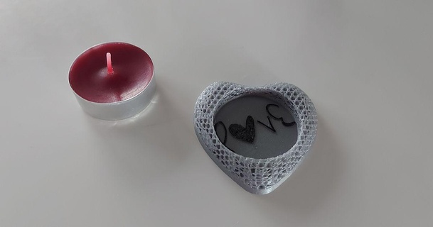 amore tealight titolare supporto mulo Scarica gratuito stl modello printablescom 3d Modelli arte design disegni romantico San Valentino 3d print model - Mito3D