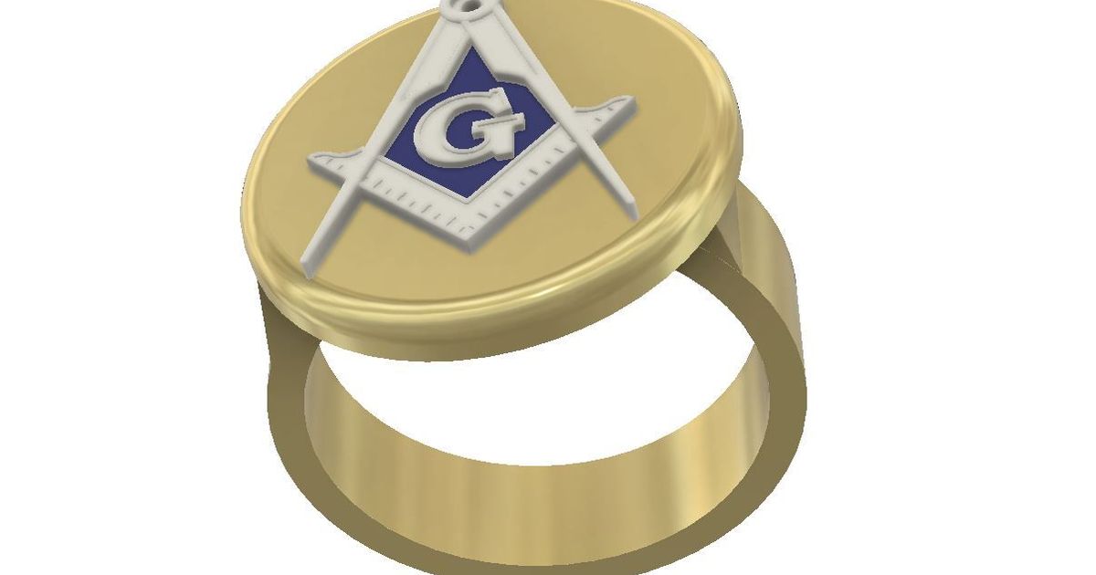 masonic ring tom anderson real neo download free stl model printablescom 3d models fashion men 3D print model - Mito3D