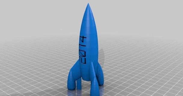 2014 rocket ornament geekdad 3d download free stl model printablescom models household house equipment customized 3d print model - Mito3D