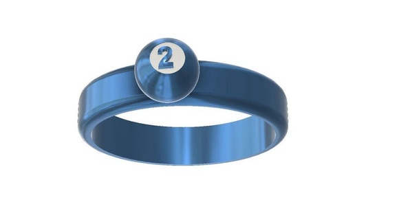 2 ball blueball ring tom anderson real neo download free stl model printablescom 3d models fashion accessories 3d print model - Mito3D