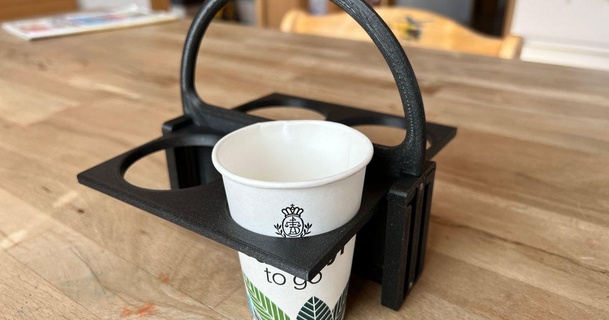 foldable cup holder boomi download free stl model printablescom 3d models household office coffee cupholder kaffee klappbar 3d print model - Mito3D