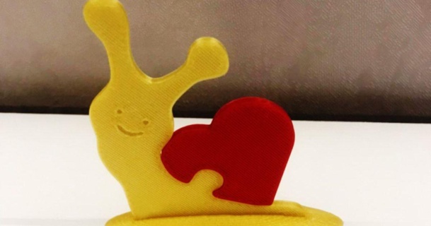 lumaca cuore oxa Scarica gratuito stl modello printablescom 3d Modelli arte design disegni buon San Valentino amore prusaprinters 3d print model - Mito3D
