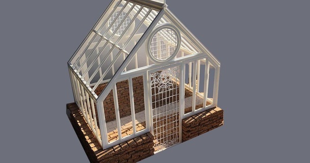 glass house 1 12 scale dollhouses juniper download free stl model printablescom 3d models hobby & makers ideas dollhouseminiatures 3d print model - Mito3D