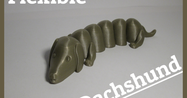 flexible dachshund - dog mrhanjak download free stl model printablescom 3d models toys & games 3d print model - Mito3D