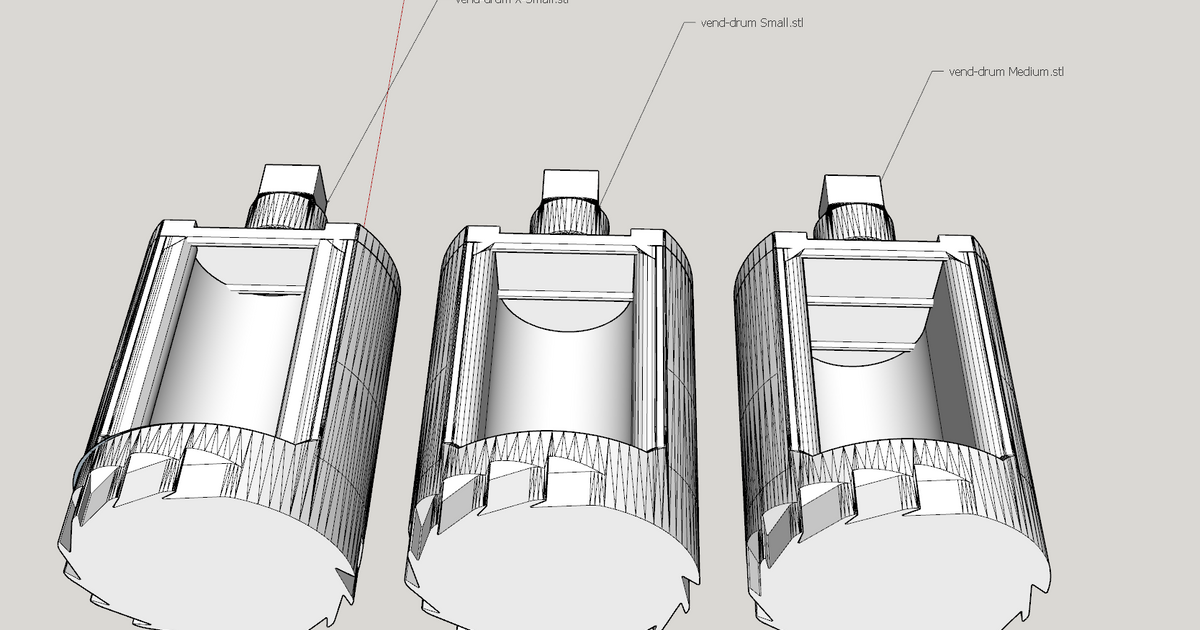 tambour Taille pays totalement imprimé bonbons distributeur marcelbichon Télécharger libre stl modèle imprimablescom 3d modèles Ménage cuisine 3D print model - Mito3D