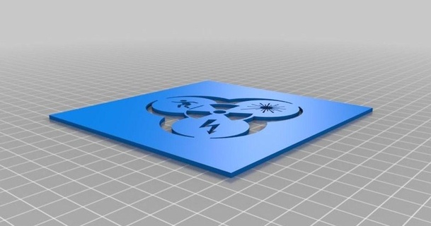 xkcd rischio stencil archie Scarica gratuito stl modello printablescom 3d Modelli arte design 2d piatti loghi biologico logo 3d print model - Mito3D